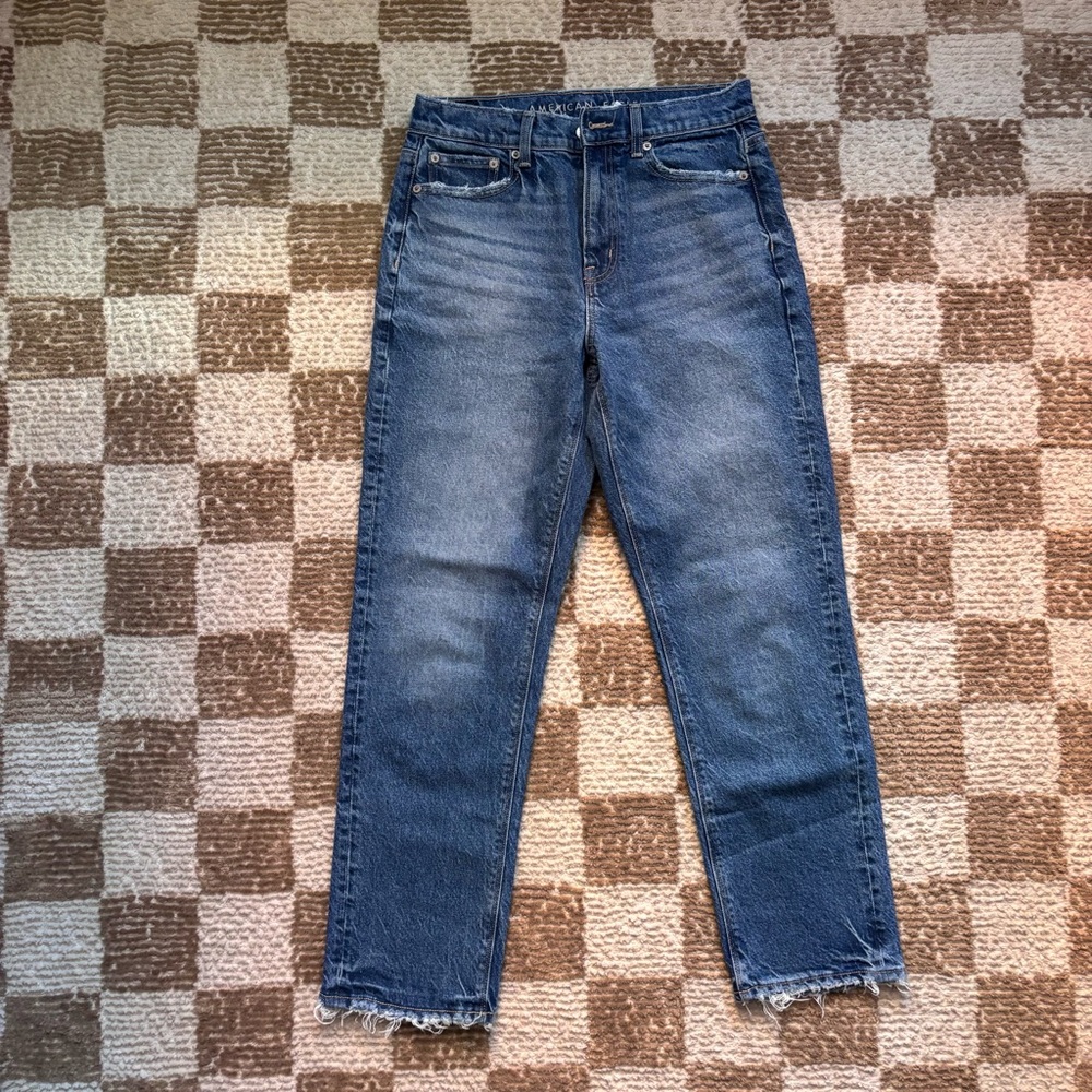 American Eagle Super High Rise Straight Jean